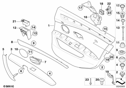 Door Trim Panels / Lateral Trim Panels for 2005 BMW 525i #5
