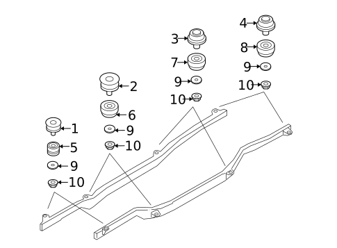 Frame Components for 2009 Kia Borrego #0