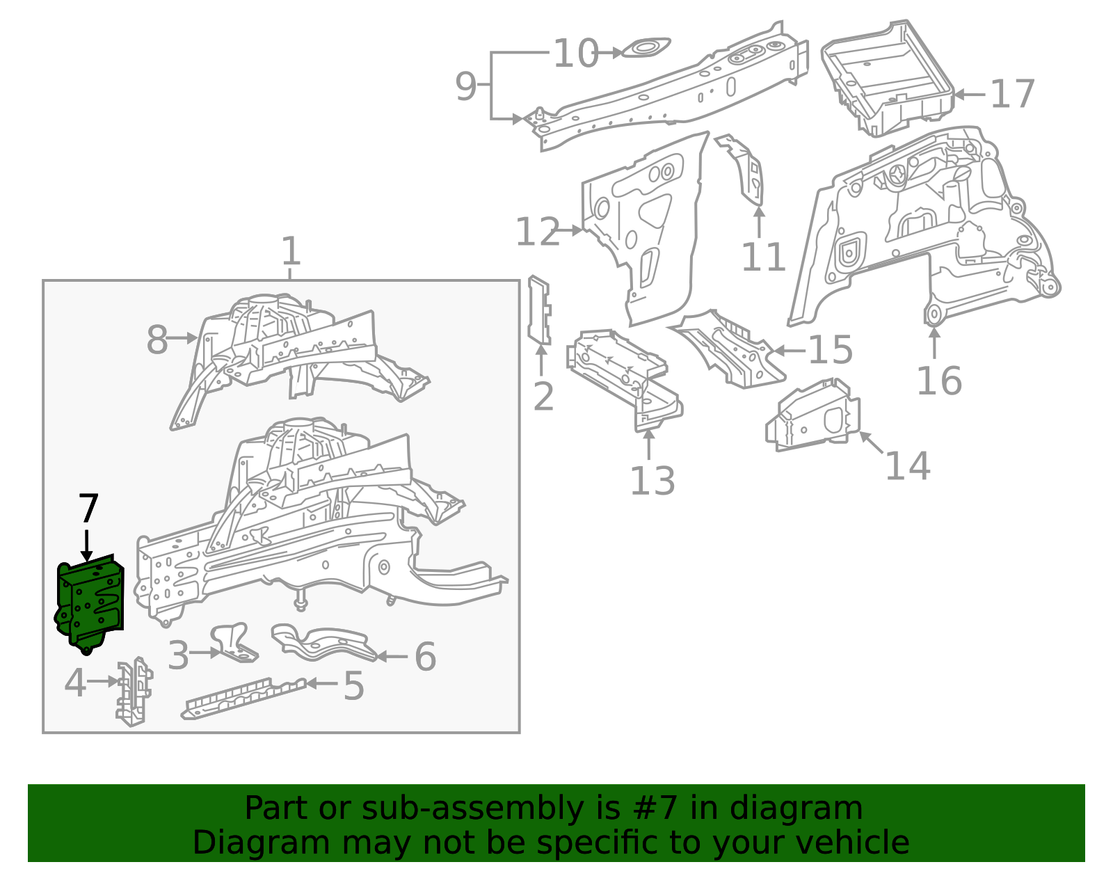 Genuine OEM Frame Rail End | 213-620-89-00 | Fits Select 2016-2025 ...