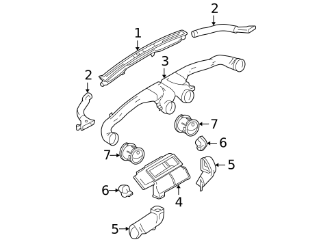 Ducts for 2008 Ford Mustang #0