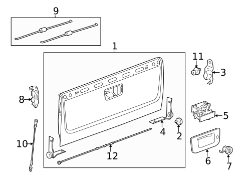 Tail Gate for 2011 Chevrolet Silverado 3500 HD #1