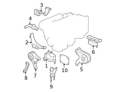 Engine Mounting for 2009 Pontiac G6 #0