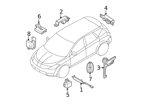 Keyless Entry Components for 2007 Nissan Murano #0