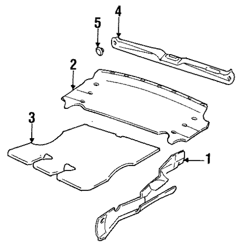 Interior Trim - Rear Body for 1996 Volkswagen Cabrio #0