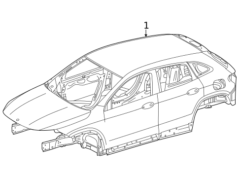 Body Shell for 2021 Mercedes-Benz GLA35 AMG #0