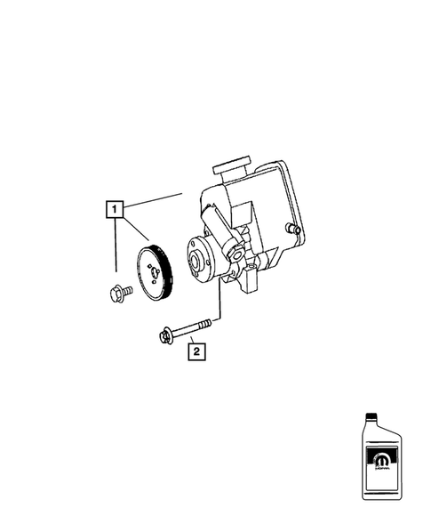 Power Steering Pump and Reservoir for 2009 Dodge Sprinter 2500 #0