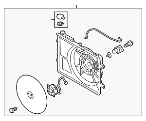253801M050 - : Fan Assembly for Kia: Forte, Forte Koup Image