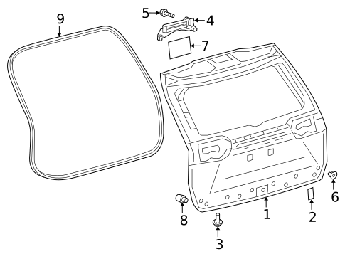 Gate & Hardware for 2022 Toyota RAV4 #1