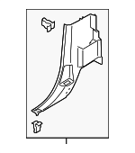 FL3Z1531013AL - Body: Lower Pillar Trim for Ford: F-150, F-250 Super Duty, F-350 Super Duty, F-450 Super Duty Image