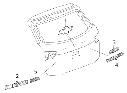 Exterior Trim - Lift Gate for 2022 Chevrolet Blazer #0
