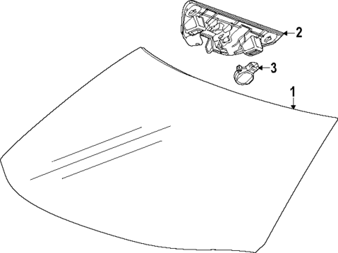 Glass - Windshield for 2024 Chevrolet Corvette #0