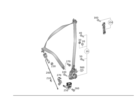 Driver Seat Seat Belt for 2015 Mercedes-Benz ML 250 #0