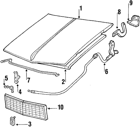 Hood & Components for 1987 Chevrolet Chevette #0