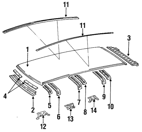 Exterior Trim - Roof for 1996 Toyota Previa #1