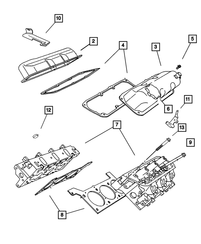 4781019AA - Engine 3.8L Six Cylinder: Cylinder Head Cover for Mopar Image