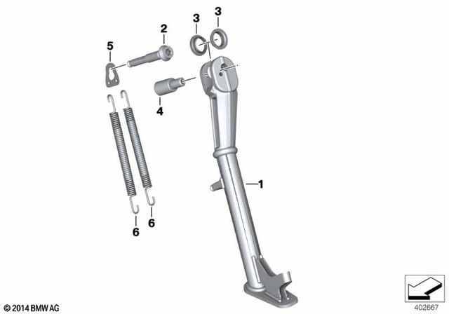 46538540829 - Frame and Mounting Parts: Side Stand -  for BMW-Motorrad Image