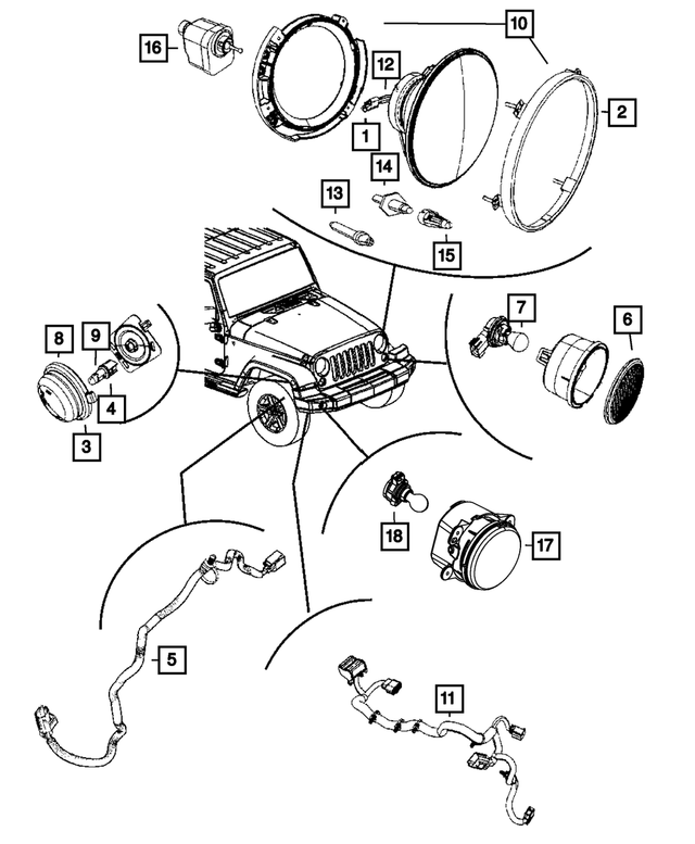 « 5272872AA –  : Projecteur, Côté Gauche pour Mopar Image »