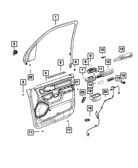 Door Trim Panels - Front and Rear for 2026 Ram 1500 #0