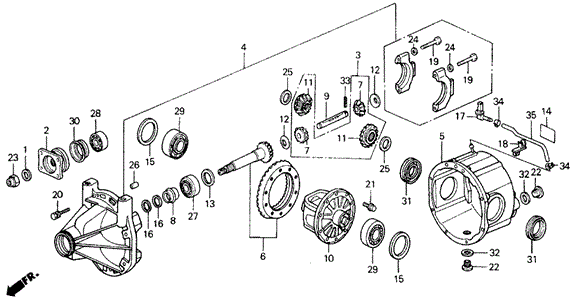 Rear Differential 4WD for 1988 Honda Civic #0