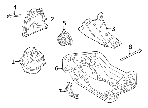 Engine & Trans Mounting for 2016 BMW X6 #0