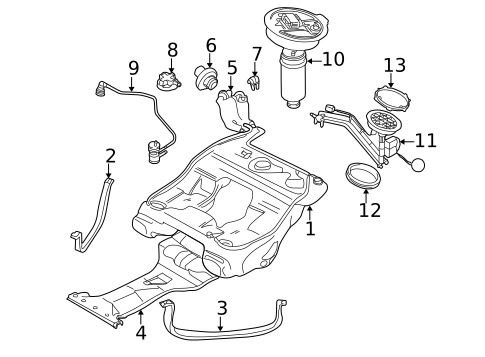 Gas Fuel Supply for 2002 Volkswagen Passat #0