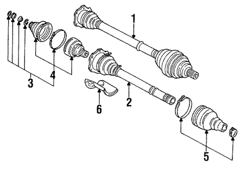 Drive Axles for 1994 Audi 90 Quattro #0