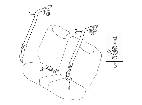 Seat Belt for 2014 Hyundai Accent #0