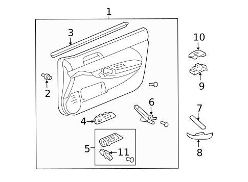 Interior Trim - Door for 2005 Honda Civic #1