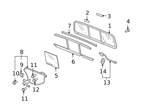 Glass & Hardware for 2007 Honda Ridgeline #0