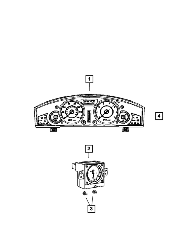 68031296AA - Electrical: Instrument Cluster Mask And Lens for Mopar Image image