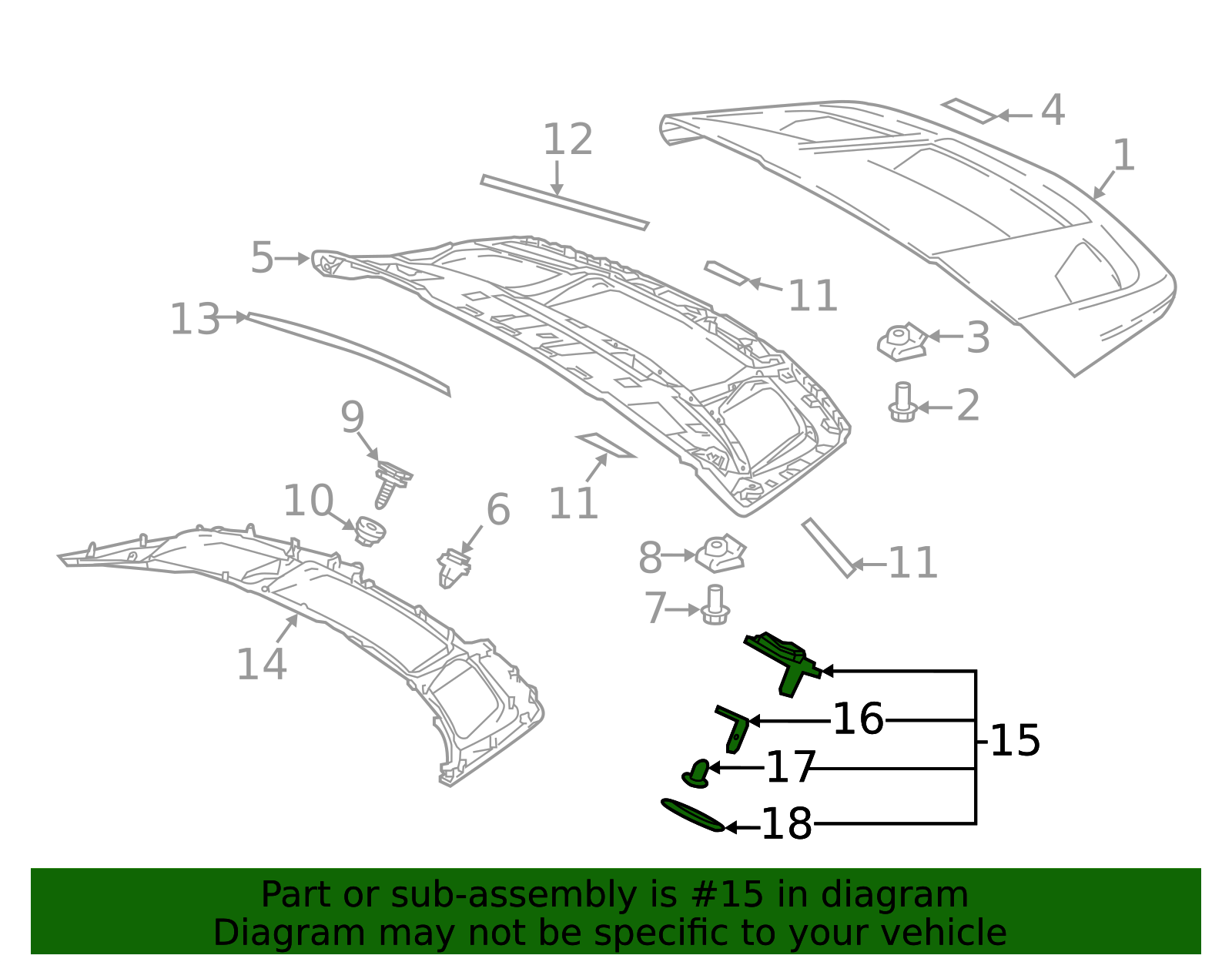 76895-F4010 - Spoiler Bracket 2018-2022 Toyota C-HR | Toyota Parts Space