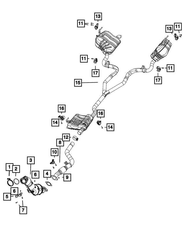 68440477AB - Exhaust: Exhaust Bracket And Isolator, Left for Mopar Image