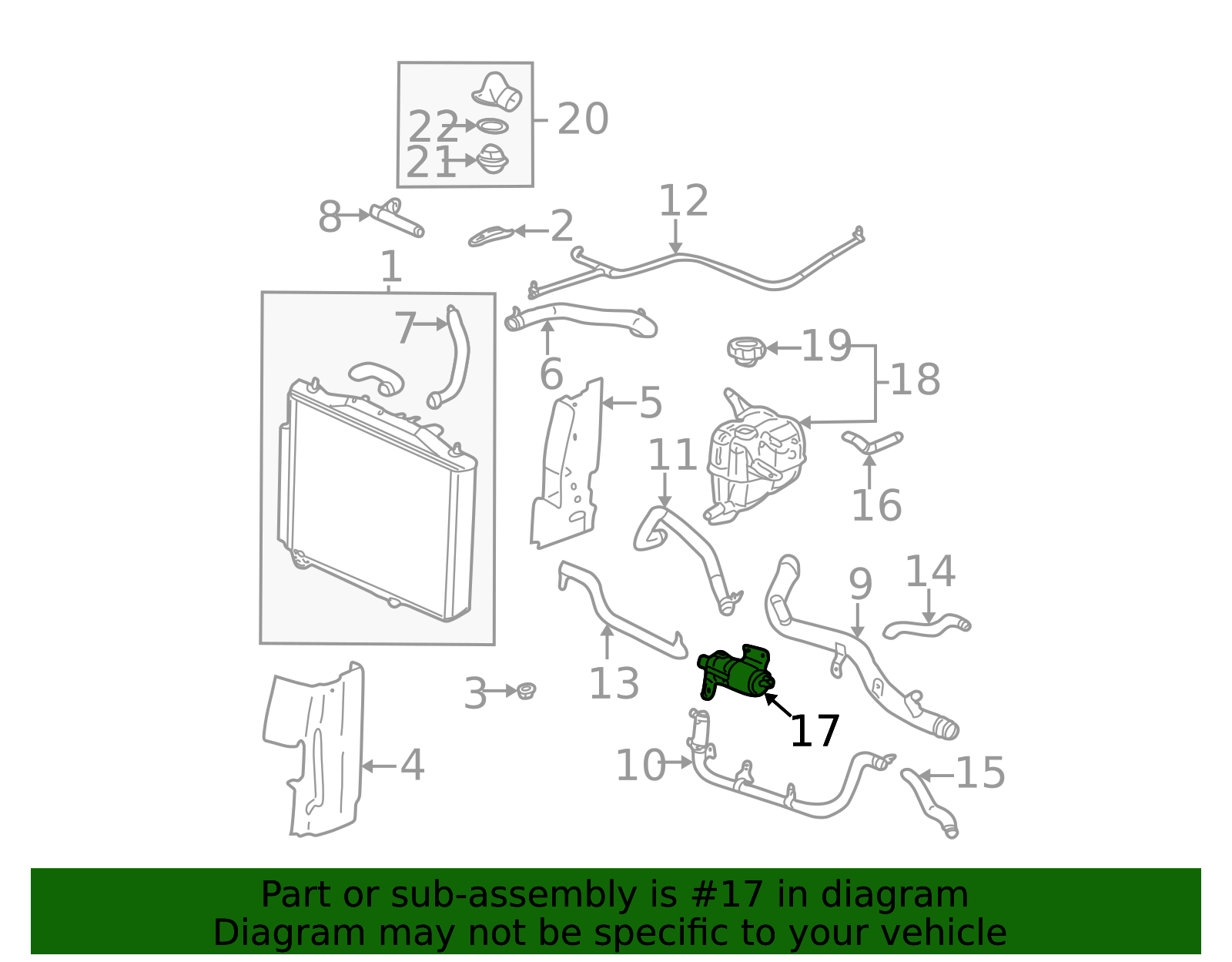 2003-2004 Cadillac CTS Auxiliary Water Pump 19418607 | TascaParts.com