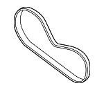 7K145933R - Cooling System: AC Belt for Audi: TT Quattro, TT RS Quattro, TTS Quattro Image