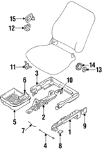 MB872647 - Body: Seat Track for Mitsubishi: Montero Image