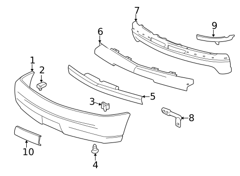 Bumper & Components - Front for 2004 Cadillac Escalade ESV #0