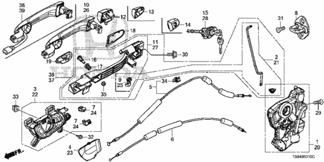 Door Locks - Outer Handle for 2012 Honda Civic #0