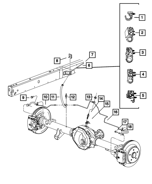 52121635AF - Brakes: Brake Tube And Hose Assembly for Mopar Image