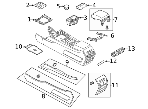 Center Console for 2022 Land Rover Discovery Sport #0