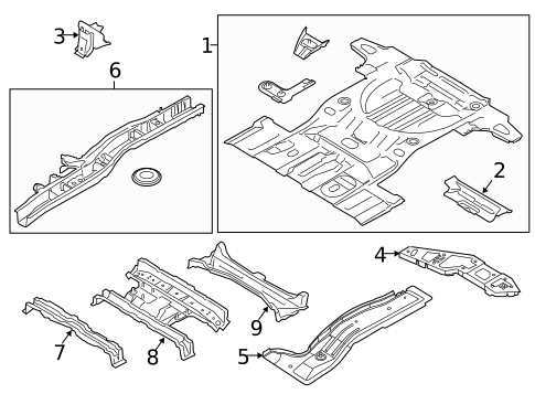 Rear Floor & Rails for 2012 Ford Edge #0