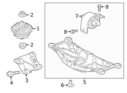 Engine & Trans Mounting for 2019 Jaguar XJ #0