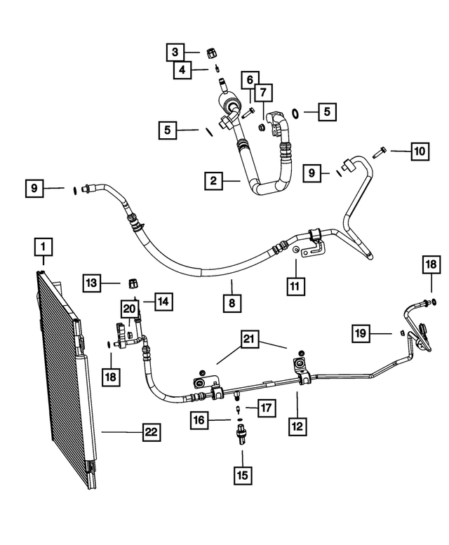 68081629AF - : A/C Suction And Liquid Line for Mopar Image