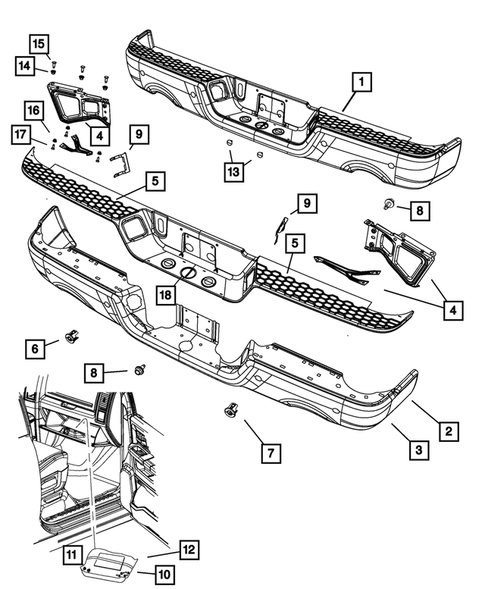 Rear Bumper and Fascia for 2011 Ram 2500 #0