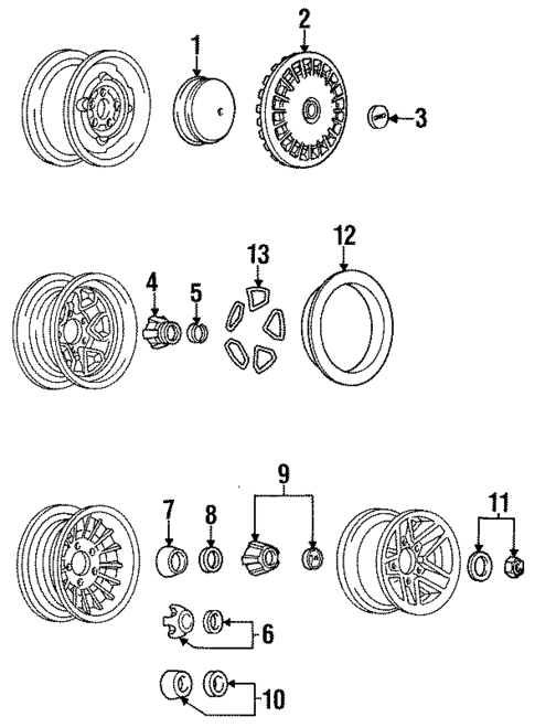 Wheel Covers & Trim for 1986 Chevrolet Camaro #0