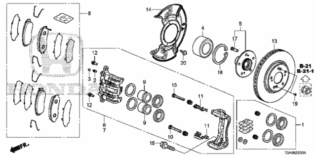Front Brake (1) for 2012 Honda CR-V #0