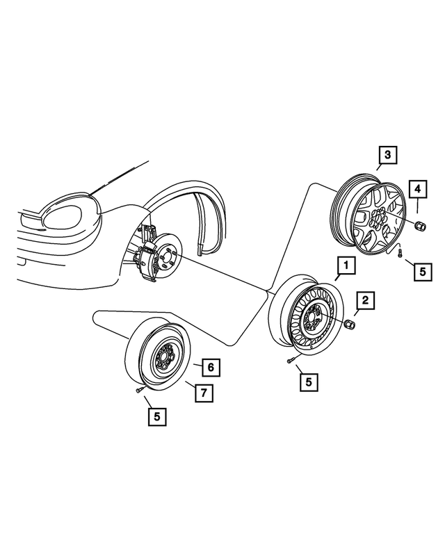4656322AB - Wheels, Covers and Jacks: Steel Wheel for Mopar Image