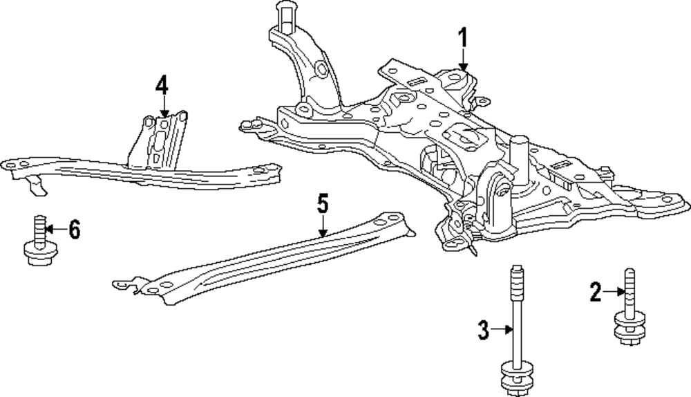 51201-12480 - Suspension Sub-Frame Cross-Member 2023-2025 Toyota GR ...