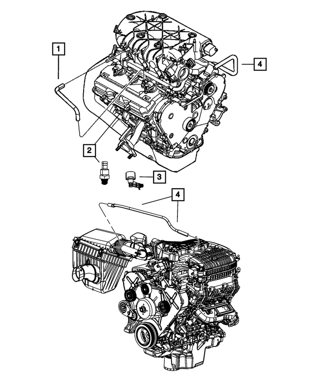 4892169AC - 4.0L Gas; Engine: Pcv Hose for Mopar Image image