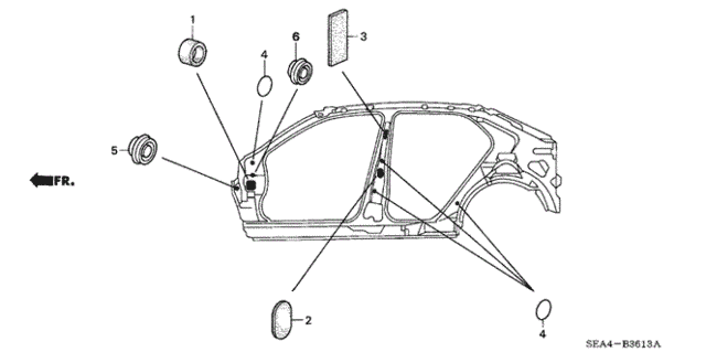 Grommet (Side) for 2007 Acura TSX #0