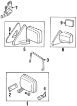 8971029080 - : Mirror Glass for Isuzu Image